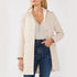 Women's Chevron Notched Lapel Coat